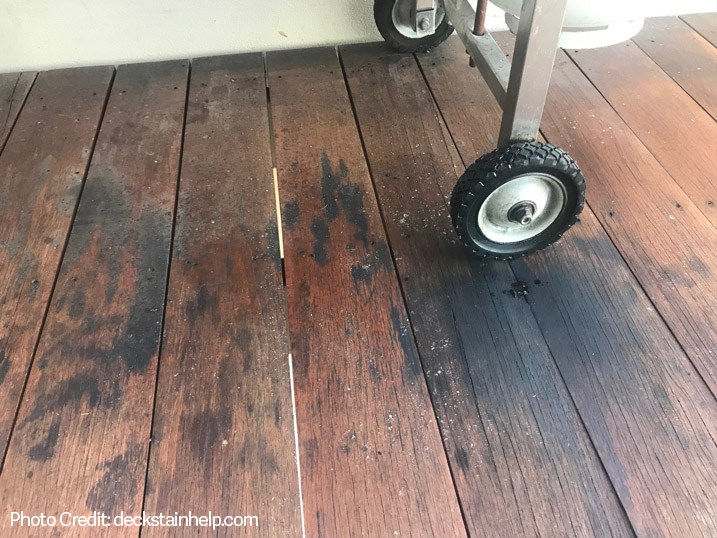 grease stains deck outdoor kitchen