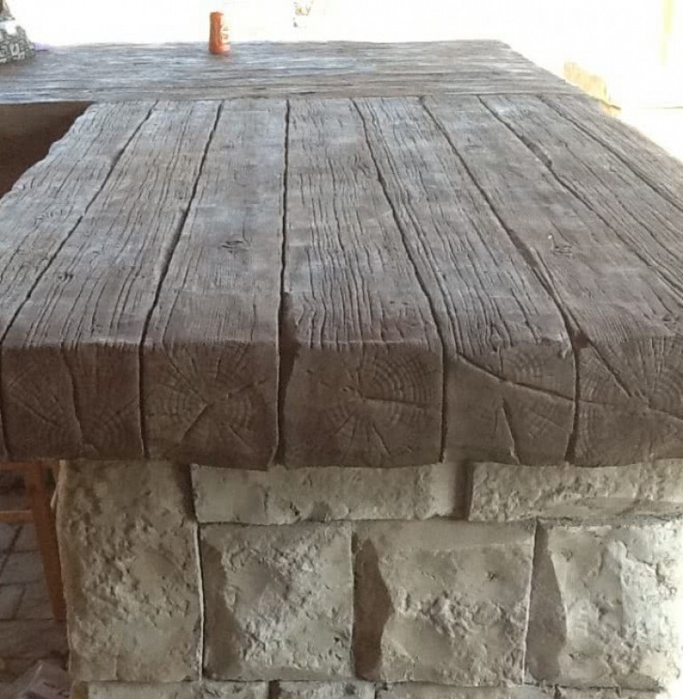 outdoor concrete countertop