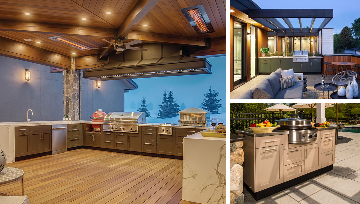 collection of outdoor kitchens for hospitality indusry