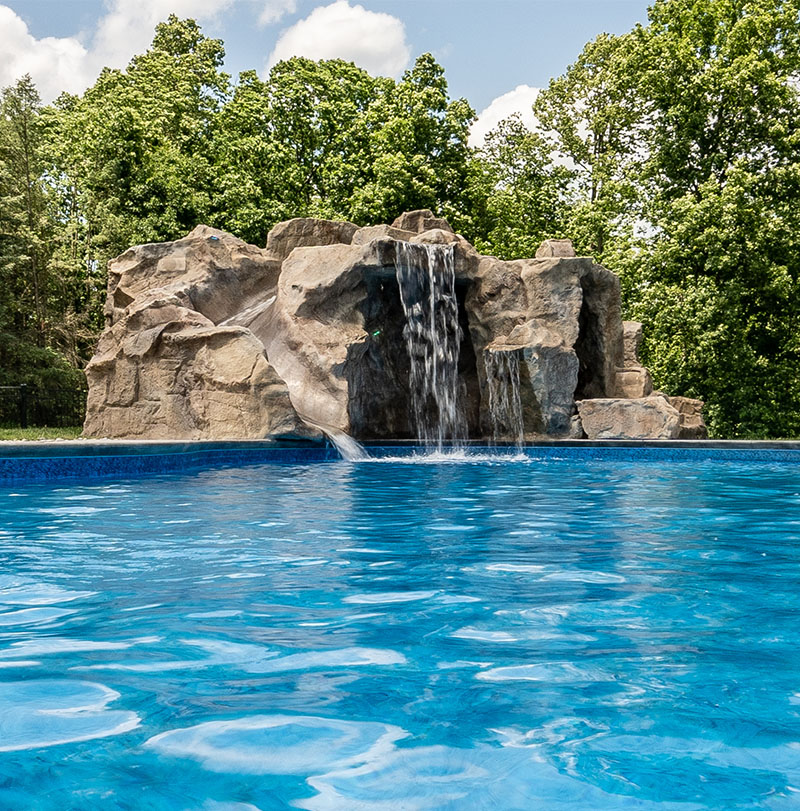 NJ Custom Designed Swimming Pool Slides and Water Features for
