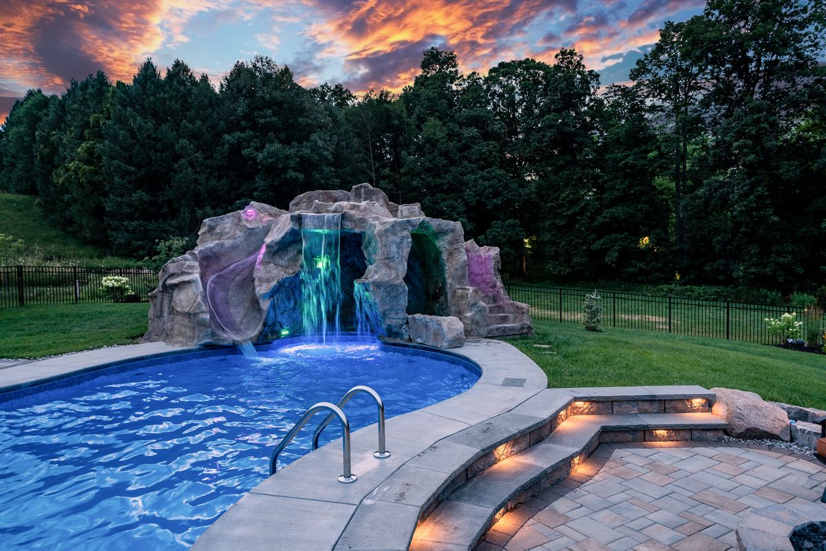 Luxury Pools With Slides And Waterfalls